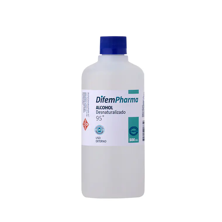 Alcohol Desnaturalizado 95 % 500 ml. Difem 1