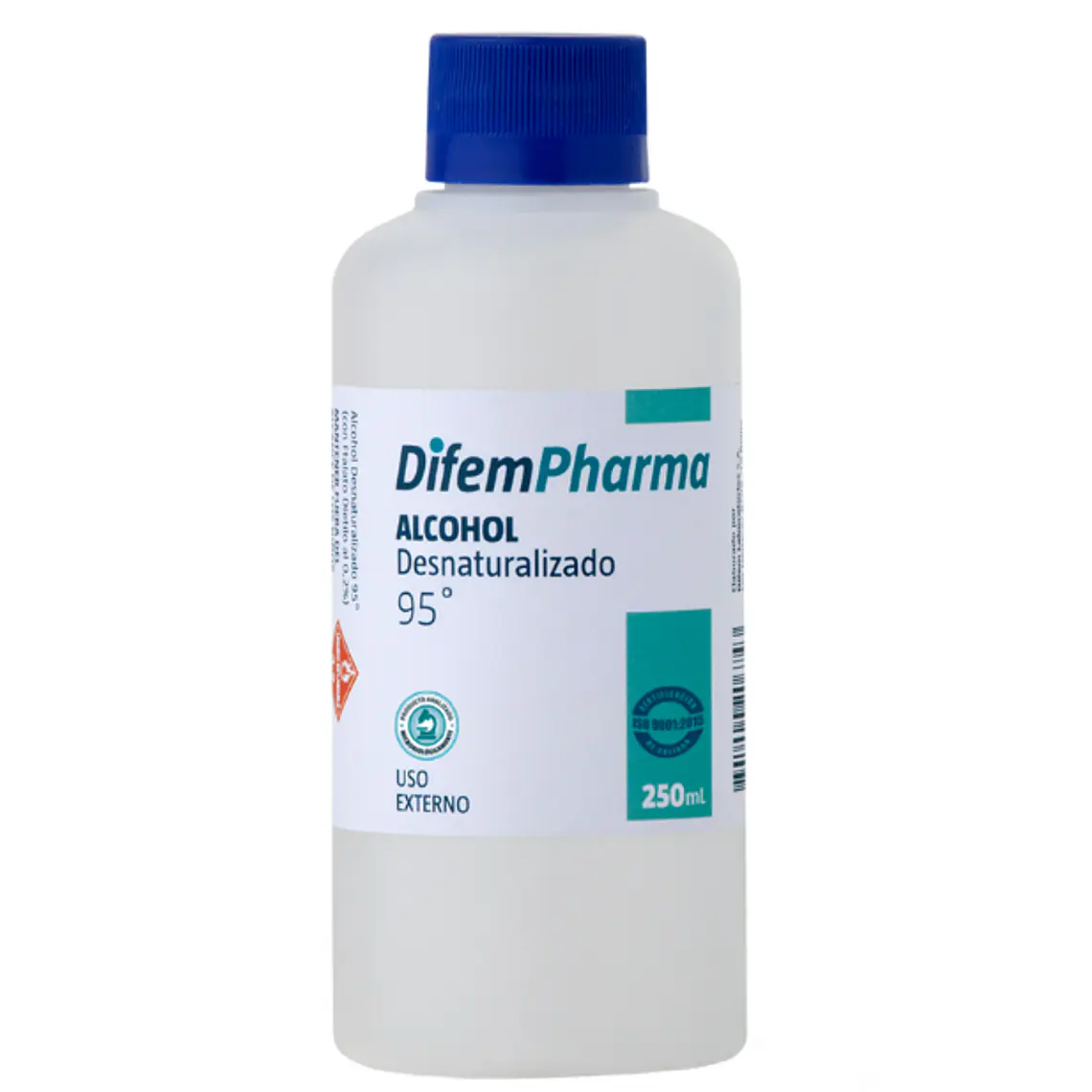 Alcohol desnaturalizado 95 % 250 ml. Difem 1