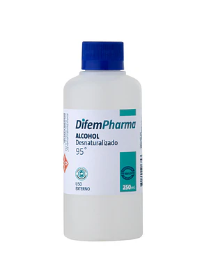 Alcohol desnaturalizado 95 % 250 ml. Difem