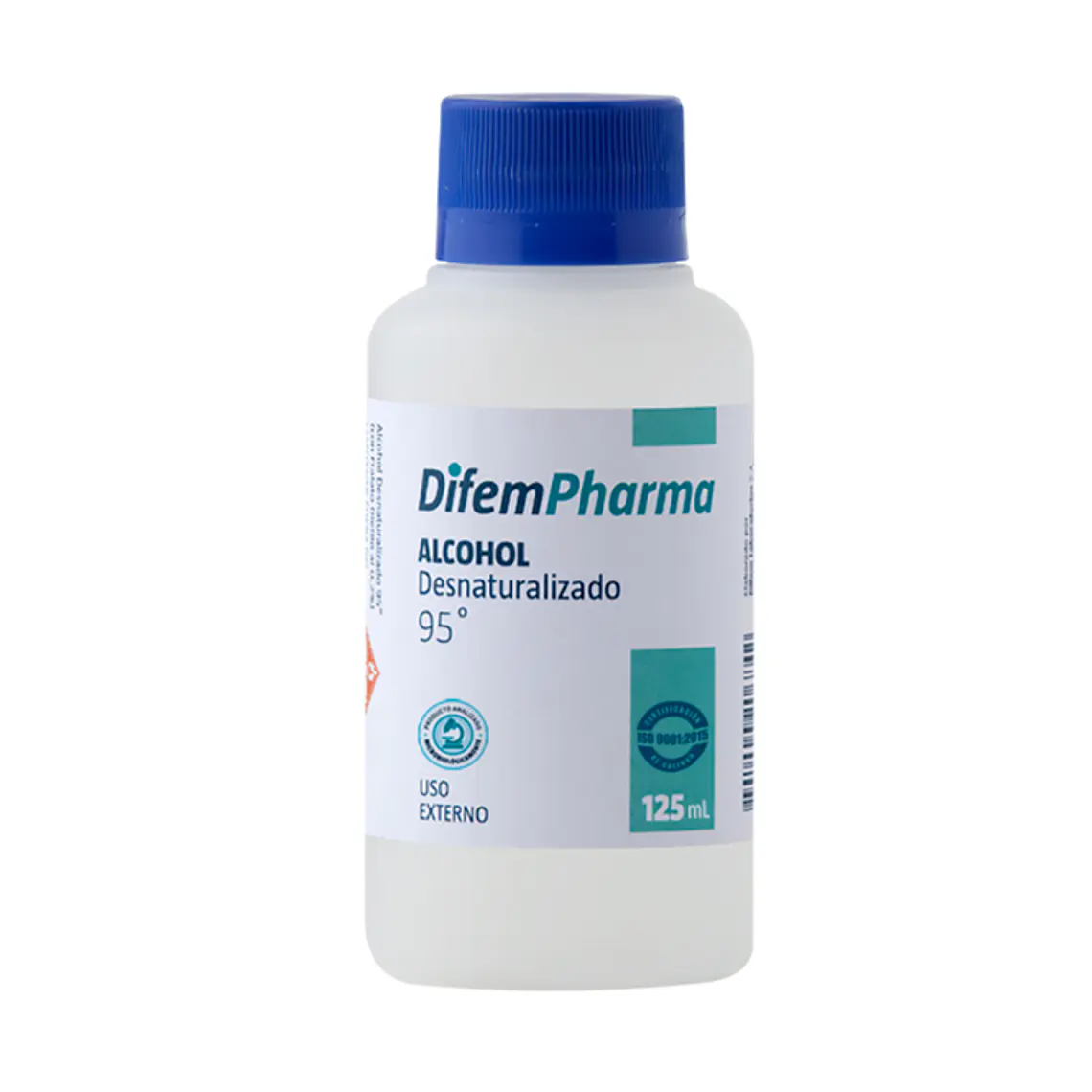 Alcohol desnaturalizado 95 % 125 ml. Difem 1