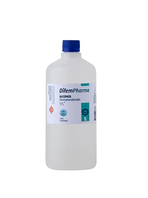 Alcohol desnaturalizado 95 % 1000 ml. Difem