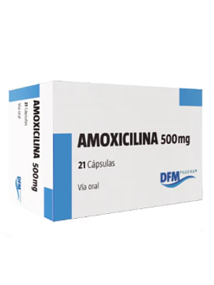 Amoxicilina 500 mg 21 Cápsulas. Difem