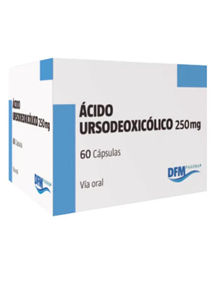 Ácido Ursodeoxicólico 250 mg 60 Cápsulas. Difem