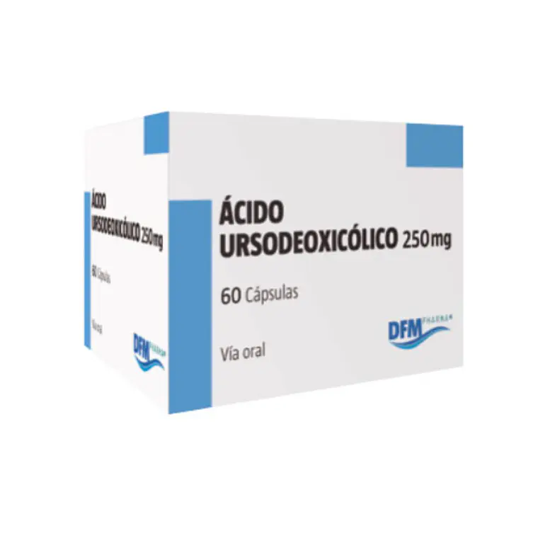Ácido Ursodeoxicólico 250 mg 60 Cápsulas. Difem 1