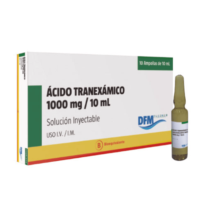 Ácido tranexámico (B) 1000 mg 10 Ampollas de 10 ml. Difem 1