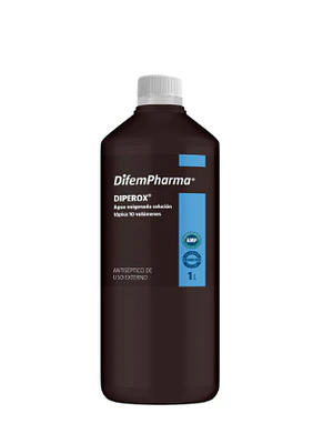 Diperox Agua oxigenada Solución tópica 10 Volúmenes 1000 ml. Difem
