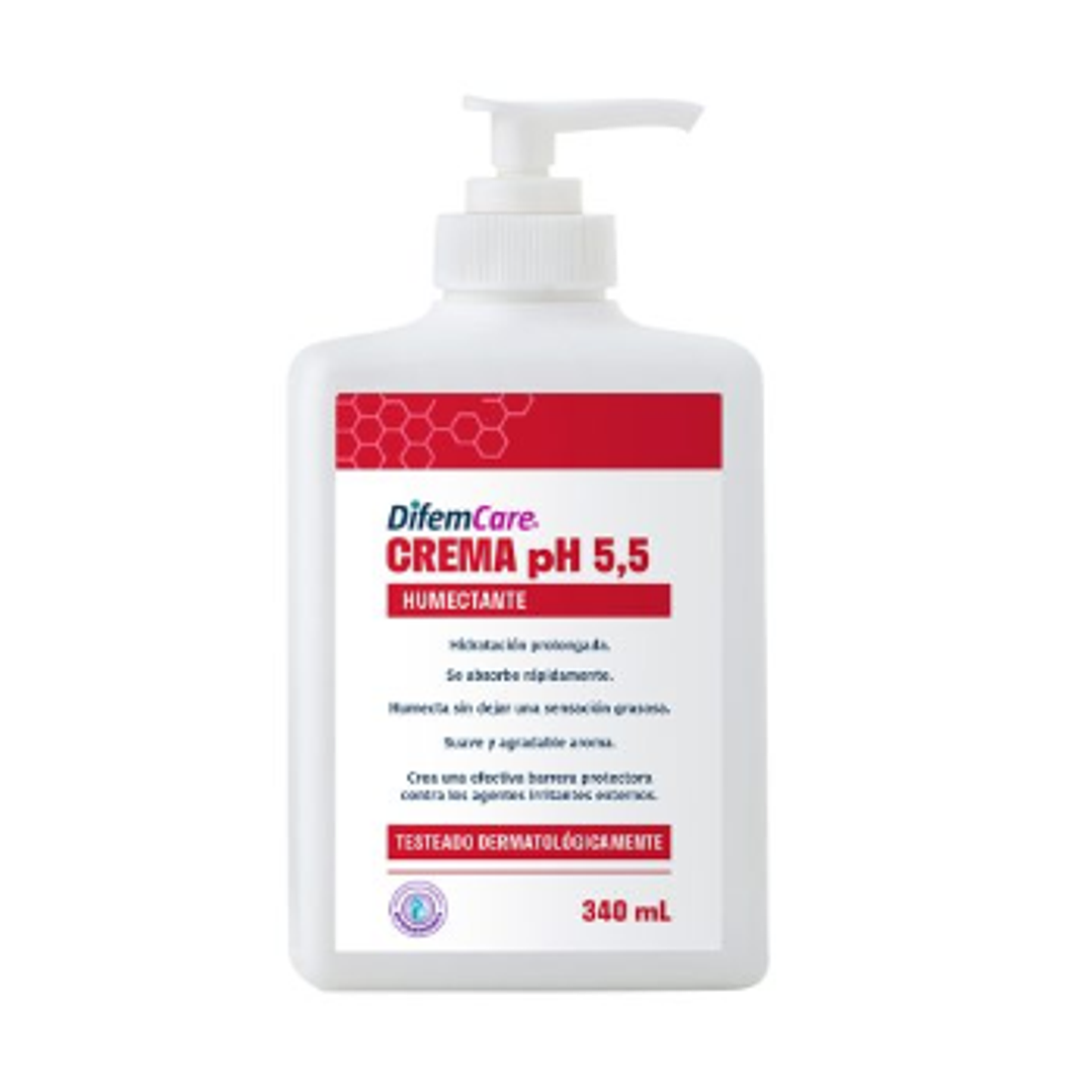 Crema pH 5,5 humectante 340 ml. Difem 1