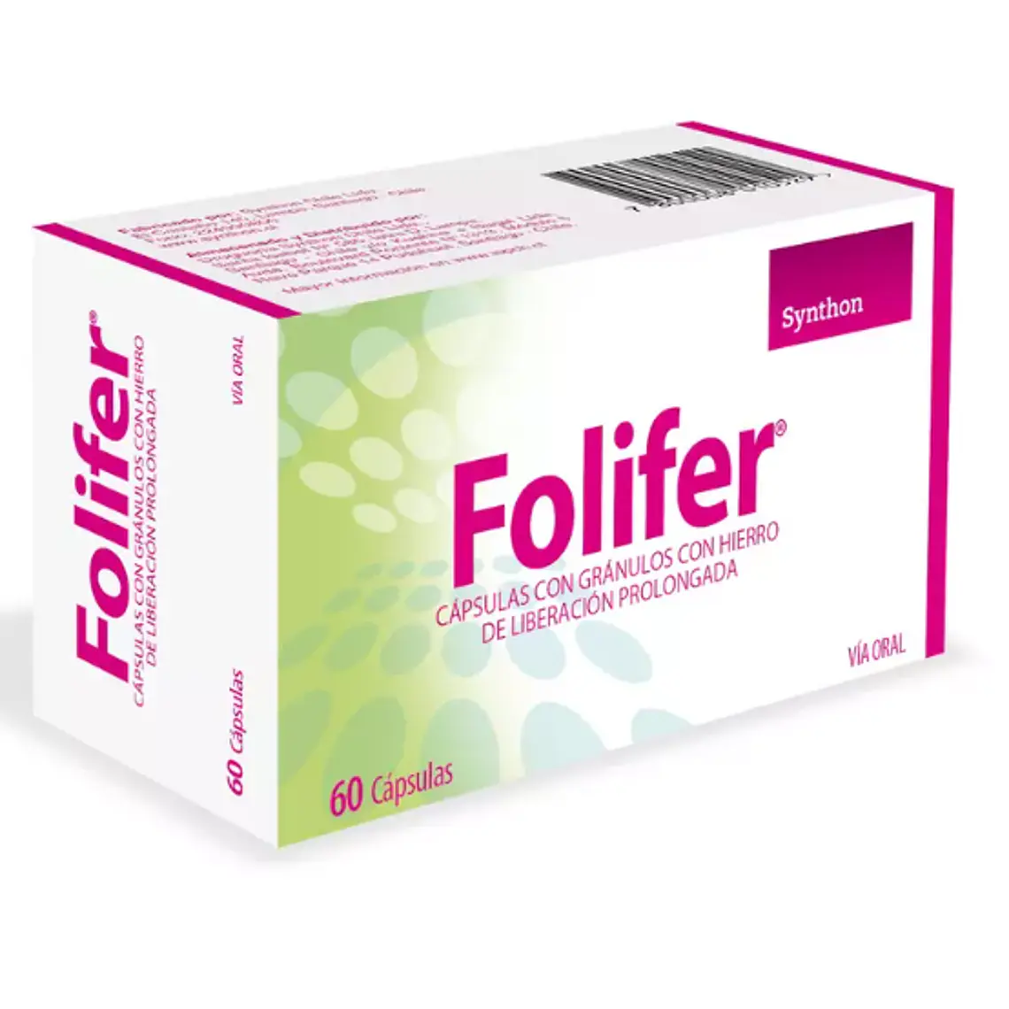 Folifer Gránulos con hierro 60 Cápsulas. 1
