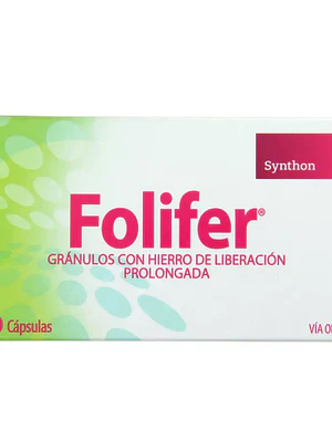Folifer Gránulos con hierro 30 Cápsulas.