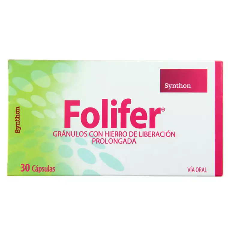 Folifer Gránulos con hierro 30 Cápsulas. 1