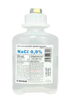 Cloruro de Sodio 0,9 % Solución inyectable 100 ml. Braun 