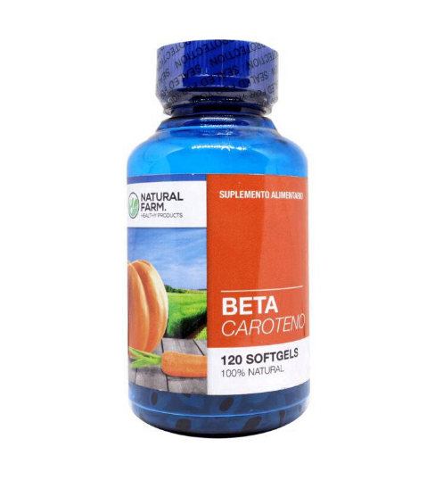 Betacaroteno 120 Softgels. Natural Farm