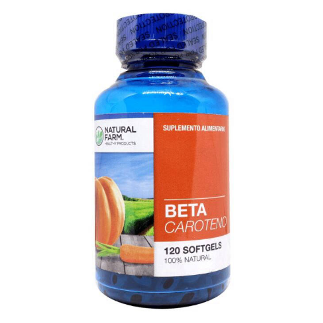 Betacaroteno 120 Softgels. Natural Farm 1