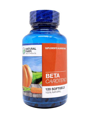 Betacaroteno 120 Softgels. Natural Farm