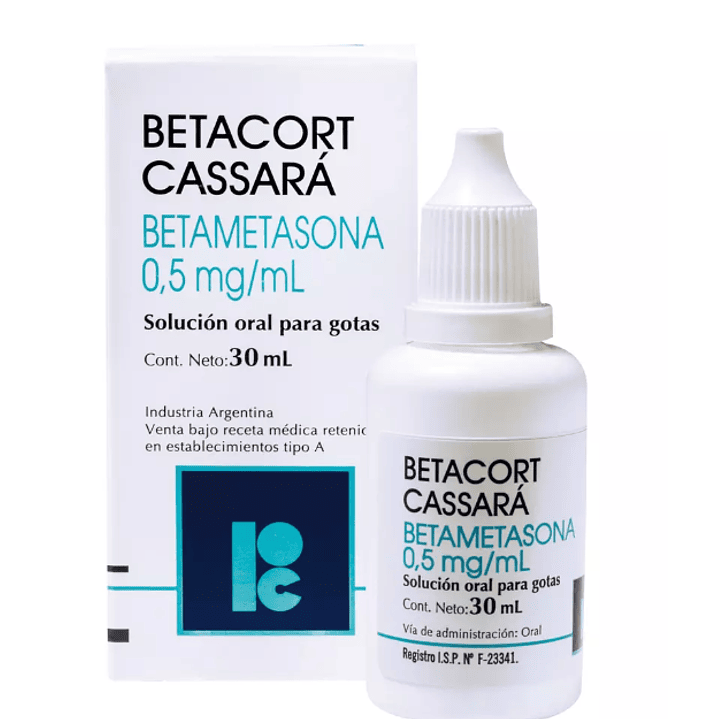 Betacort Cassará (B) Betametasona 0,5 mg / ml Gotas 30 ml. 1