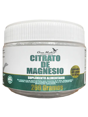 Citrato de Magnesio Polvo 200 g. Green Medical
