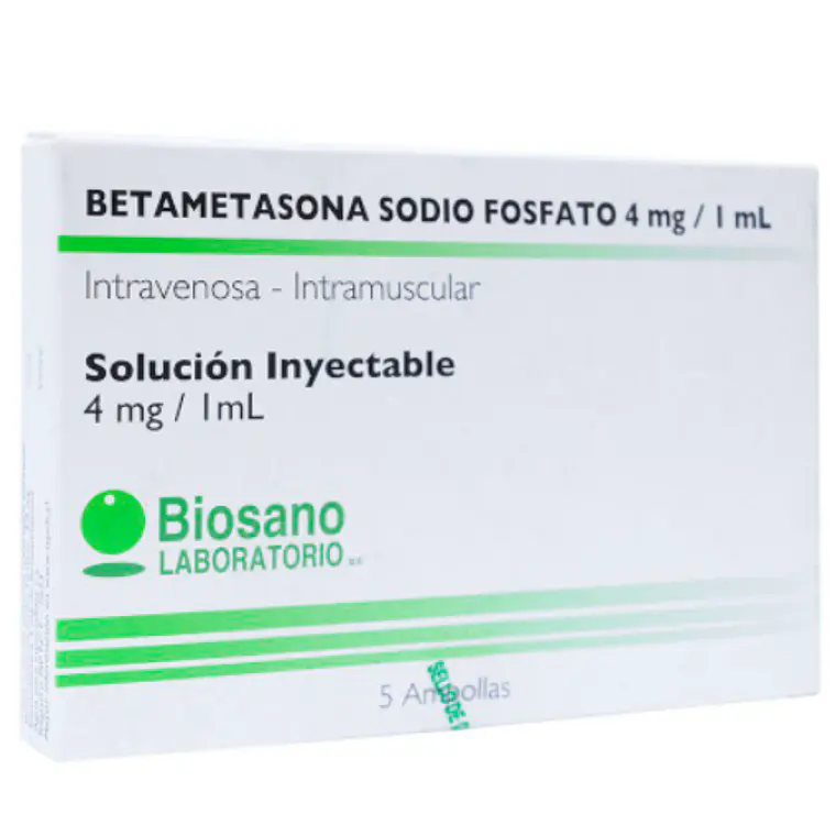 Betametasona 4 mg / 1  ml 5 Ampollas Inyectables. Biosano 1