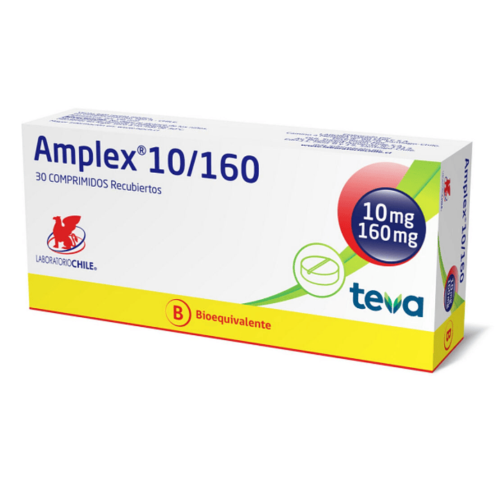 Amplex (B)  Amlodipino 10 mg Valsartán 160 mg 30 Comprimidos recubiertos 1