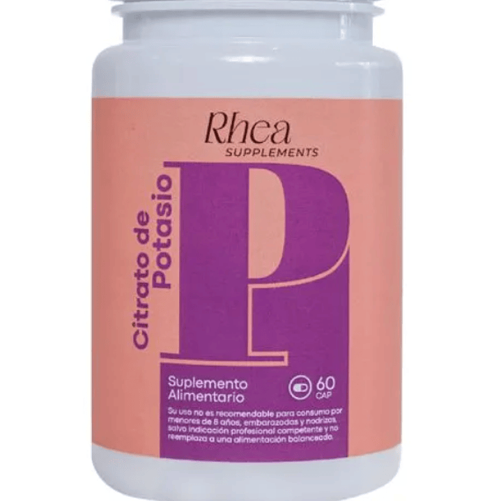 Citrato de potasio 450 mg 60 Cápsulas. Rhea 1