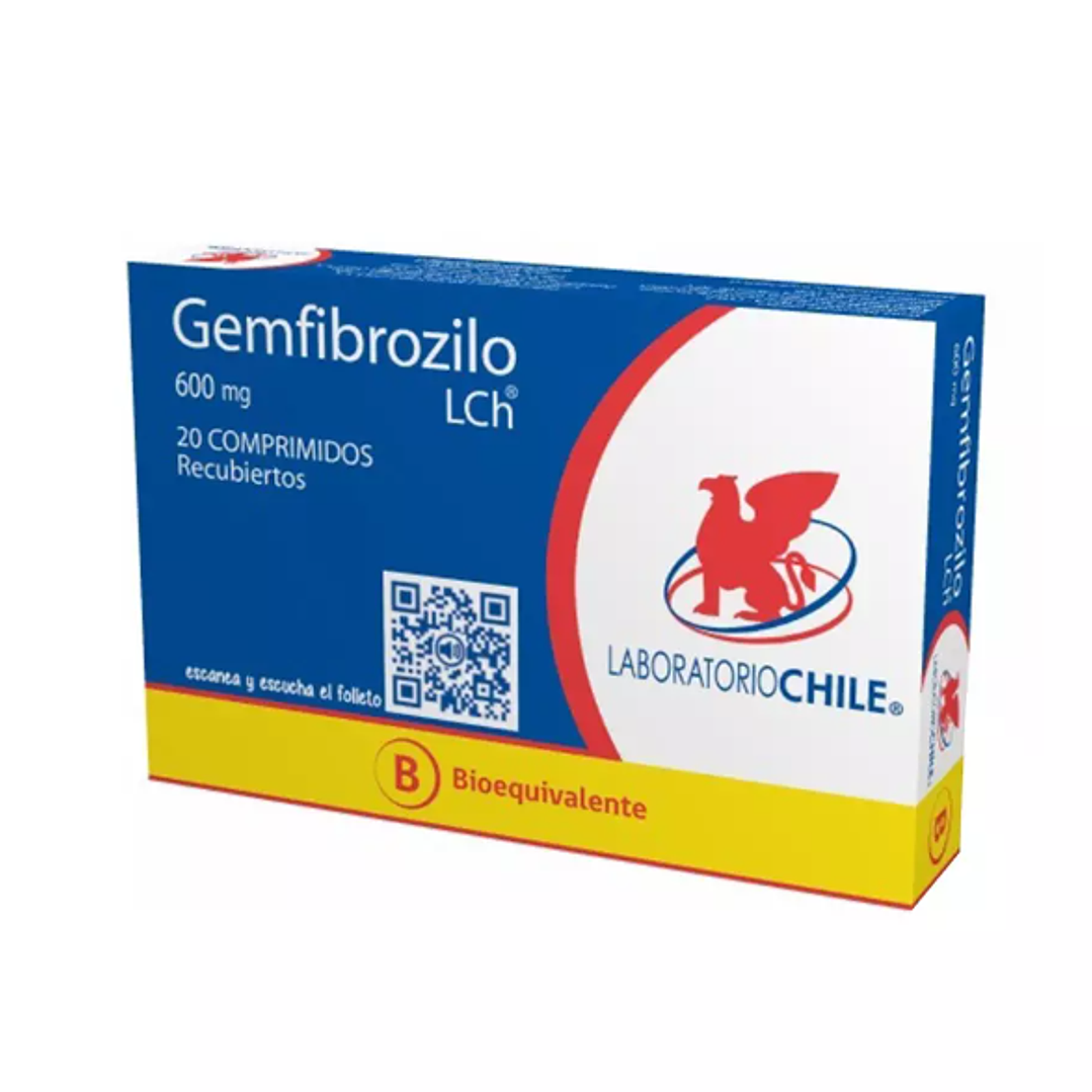 Gemfibrozilo (Bioequivalente) 600Mg 20 Comprimidos Recubiertos 1