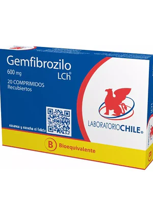 Gemfibrozilo (B) 600 mg 20 Comprimidos recubiertos.