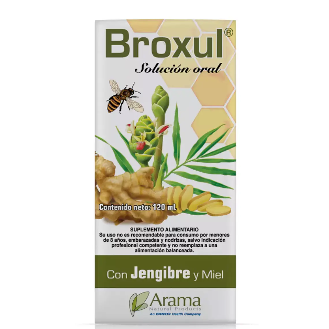 Broxul Jengibre, Miel  Solución oral 120 ml. Arama 1