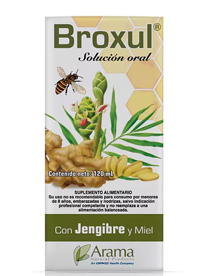 Broxul Jengibre, Miel  Solución oral 120 ml. Arama