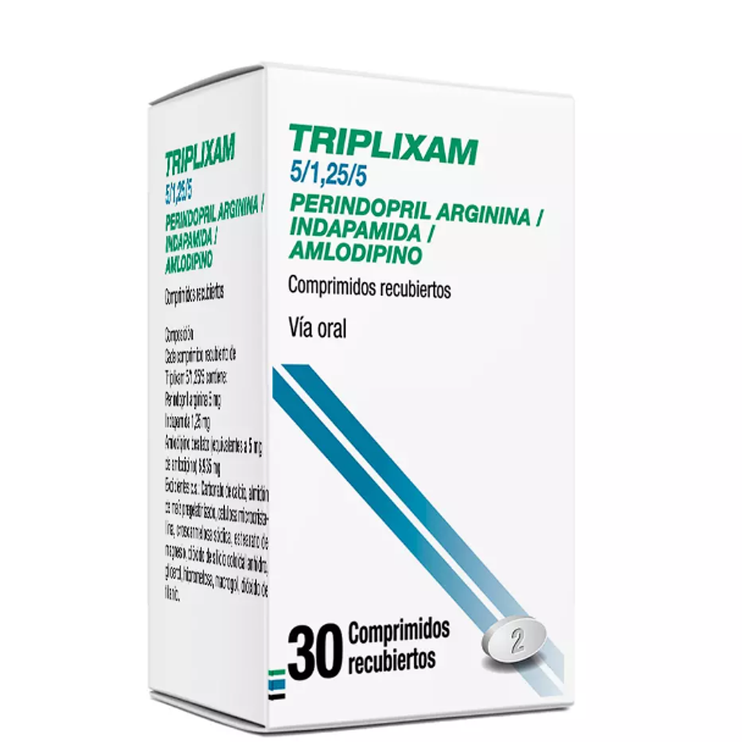 Triplixam 5/1,25/5 mg 30 Comprimidos recubiertos. 1
