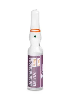 Betametasona Solución inyectable 4 mg / ml 5 Ampollas. Biosano