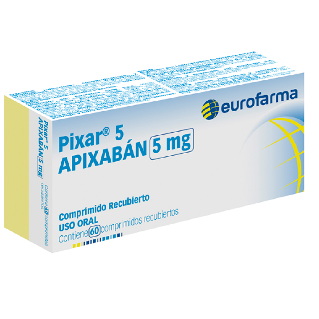 Pixar Apixabán 5 mg 60 Comprimidos. 1