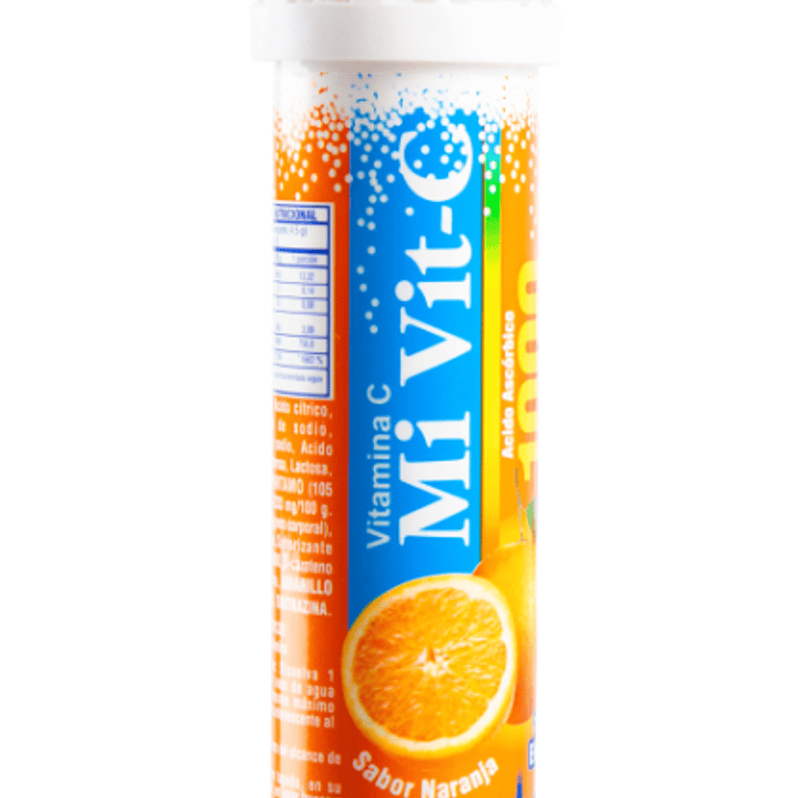 Mi Vit-C Ácido ascórbico 1000 mg 10 Tabletas efervescentes. 1