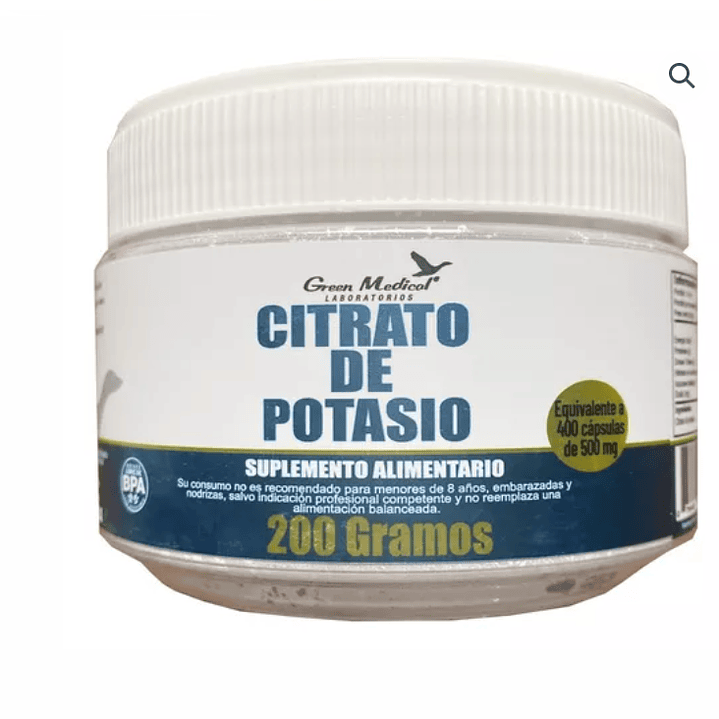 Citrato de potasio Polvo 200 g. Green Medical 1