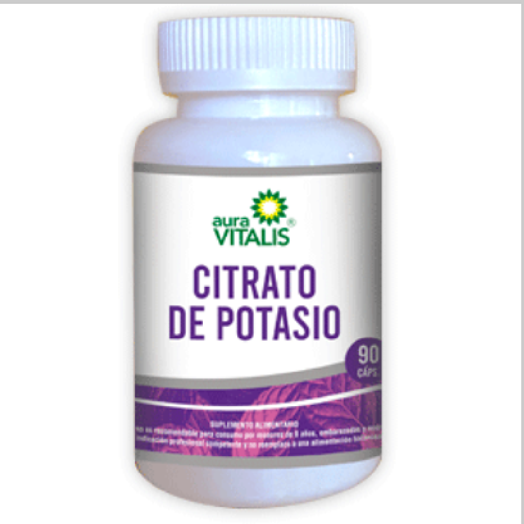 Citrato de potasio 450 mg 90 Cápsulas. Aura Vitaliis 1