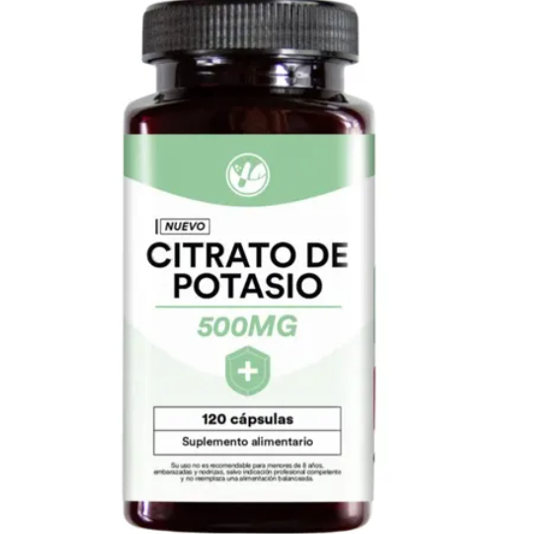 Citrato de potasio 500 mg 120 Cápsulas. Natural Farm 1