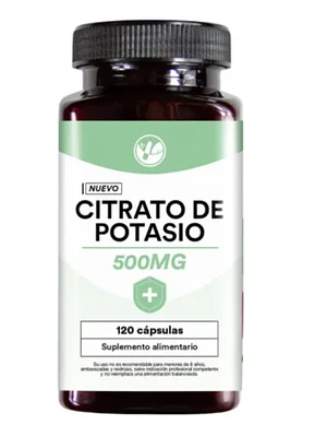 Citrato de potasio 500 mg 120 Cápsulas. Natural Farm