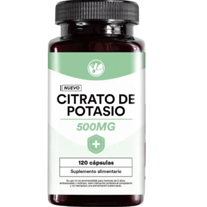 Citrato de potasio 500 mg 120 Cápsulas. Natural Farm 1