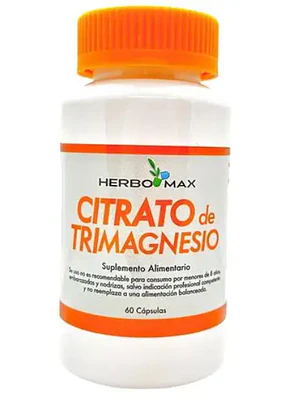 Citrato Trimagnesio Suplemento alimentario 60 Cápsulas.