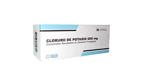 Cloruro de Potasio comprimidos Lp 600 mg por 50 Bph