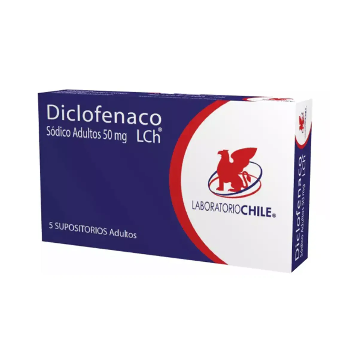 Diclofenaco sódico Adultos 50 mg 5 Supositorios. Chile 1