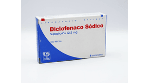 Diclofenaco sódico 12,5 mg 5 Supositorios. Pasteur