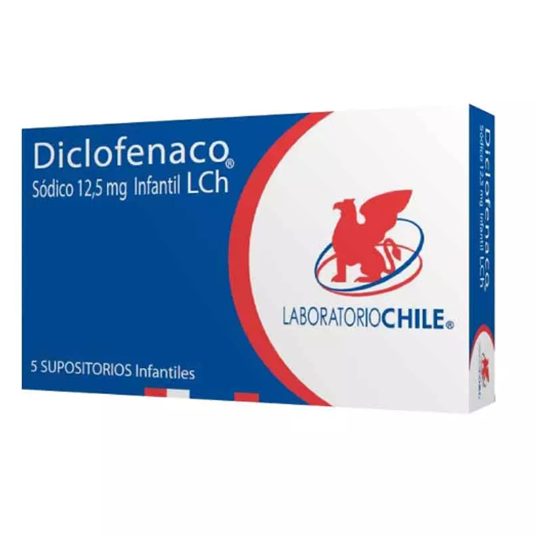 Diclofenaco sódico 12,5 mg  infantil 5 Supositorios. 1