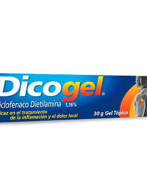 Dicogel Diclofenaco Dietilamina 1,16 %  Gel tópico 30 g.