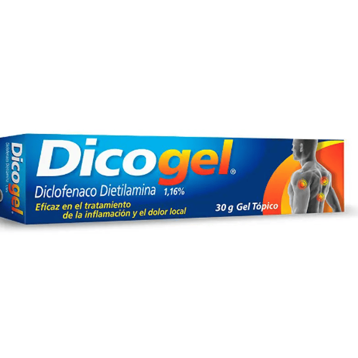 Dicogel Diclofenaco Dietilamina 1,16 %  Gel tópico 30 g. 1