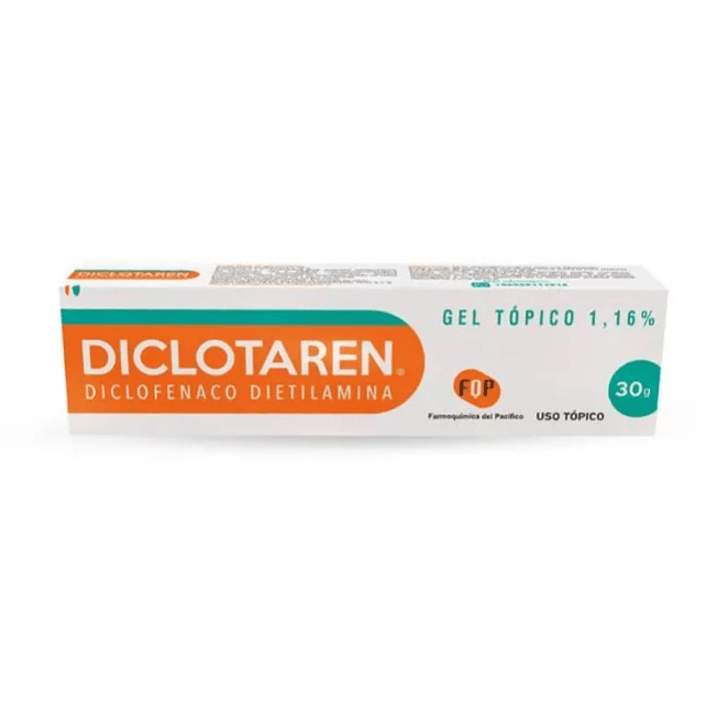 Diclotaren Diclofenaco dietilamina 1,16 % Gel tópico 30 g. 1