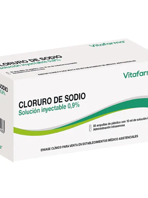 Cloruro de Sodio Sol Iny 0,9% 10  ml por 50  unidades  Vitafarma (Ec)