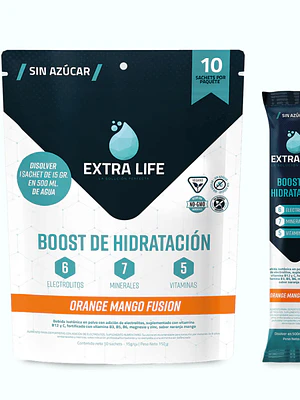 Extra life doypack Orange mango fusion 10 sachets.