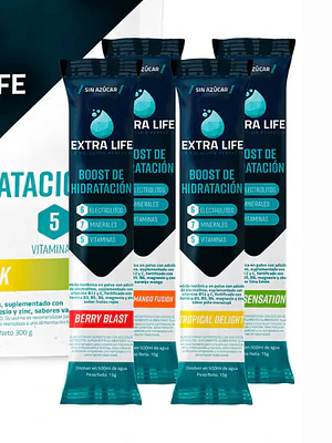 Extra Life Pack Variety 4 sachets.