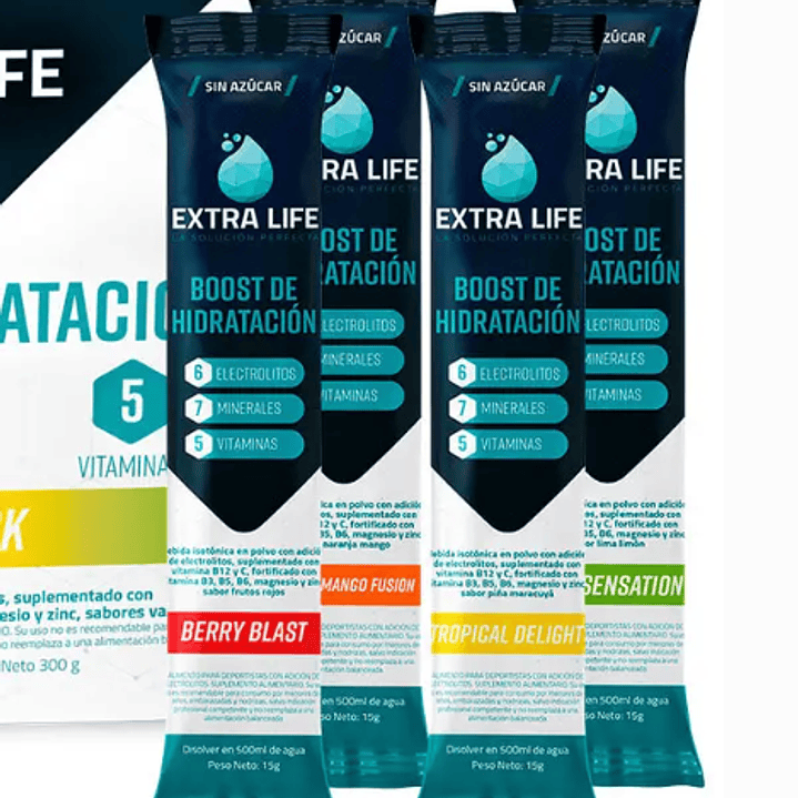 Extra Life Pack Variety 4 sachets. 1
