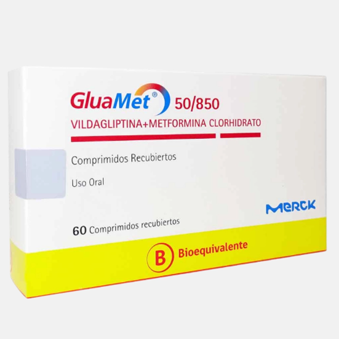 Gluamet 50 /850 mg 60 Comprimidos recubiertos. 1