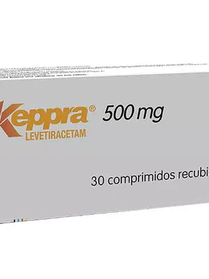 Keppra Levetiracetam 500 mg 30 Comprimidos recubiertos.